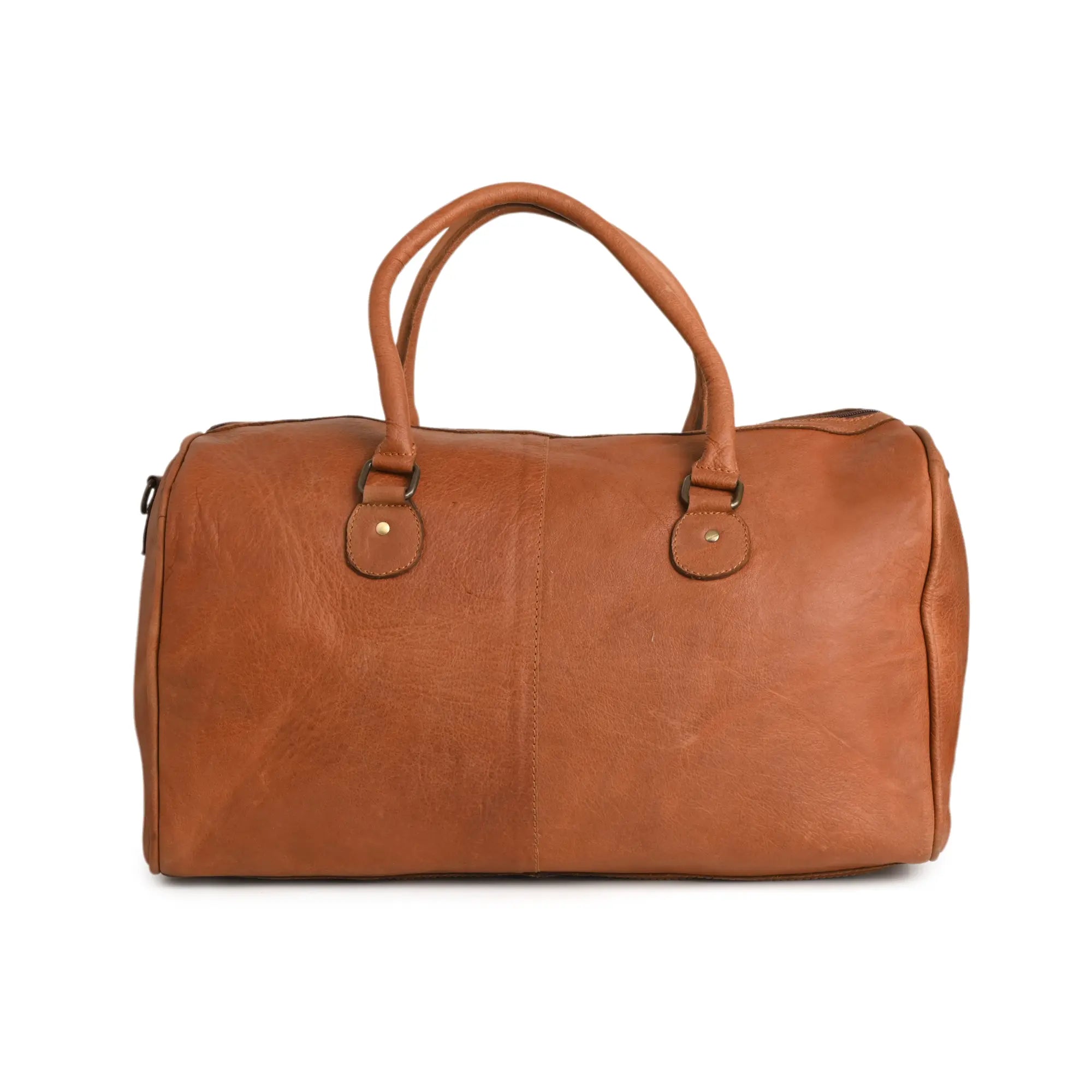 Western Tooled Leather Duffel Bag with Fringe - abitoamerica